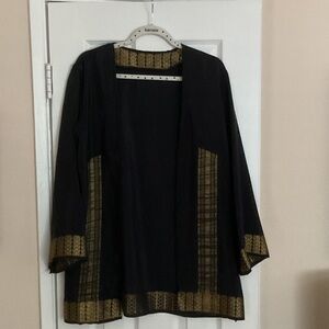 Black Jacket with Gold Detailing